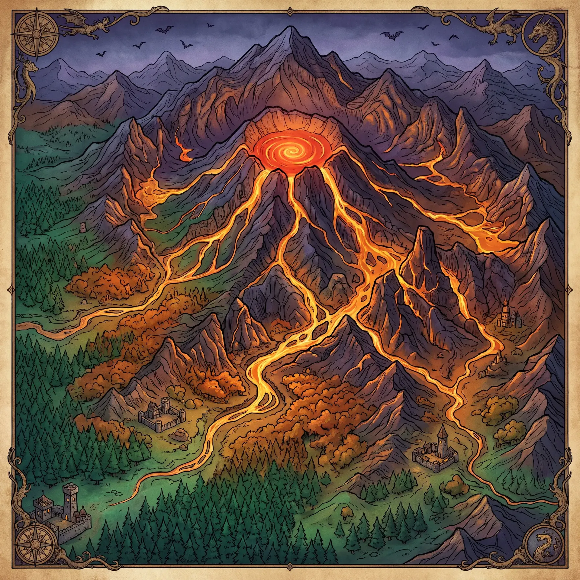 mountain range map ai