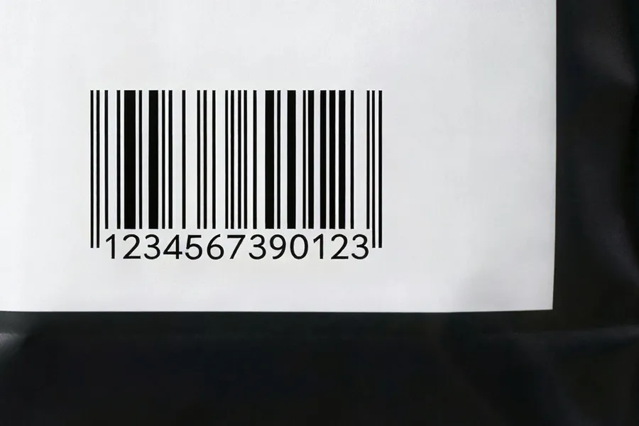 The same barcode crop after a 4K upscale with Topaz Bloom 2, with one digit rewritten