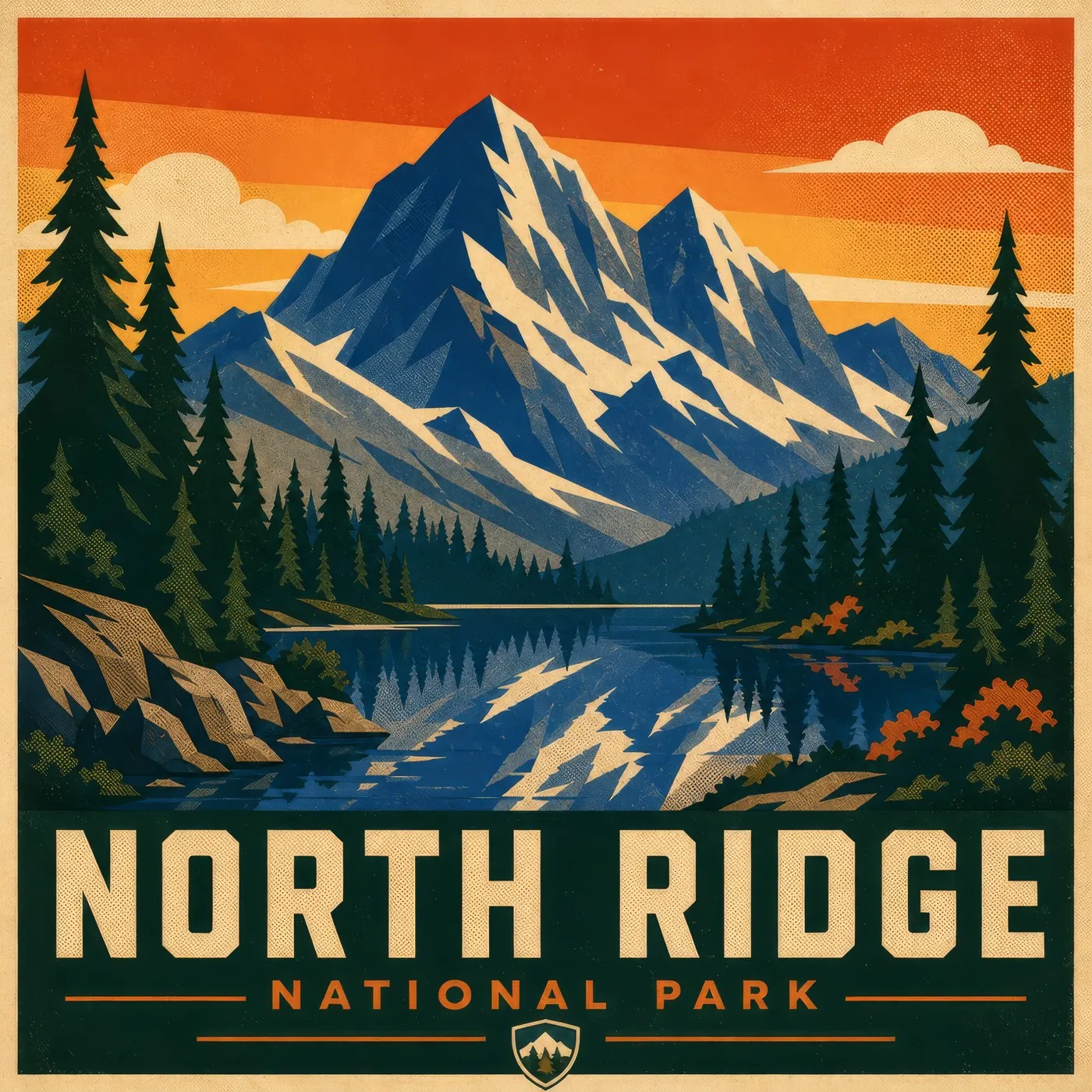 Illustrated travel poster upscaled to 4K with Topaz Standard 2 for large-format printing