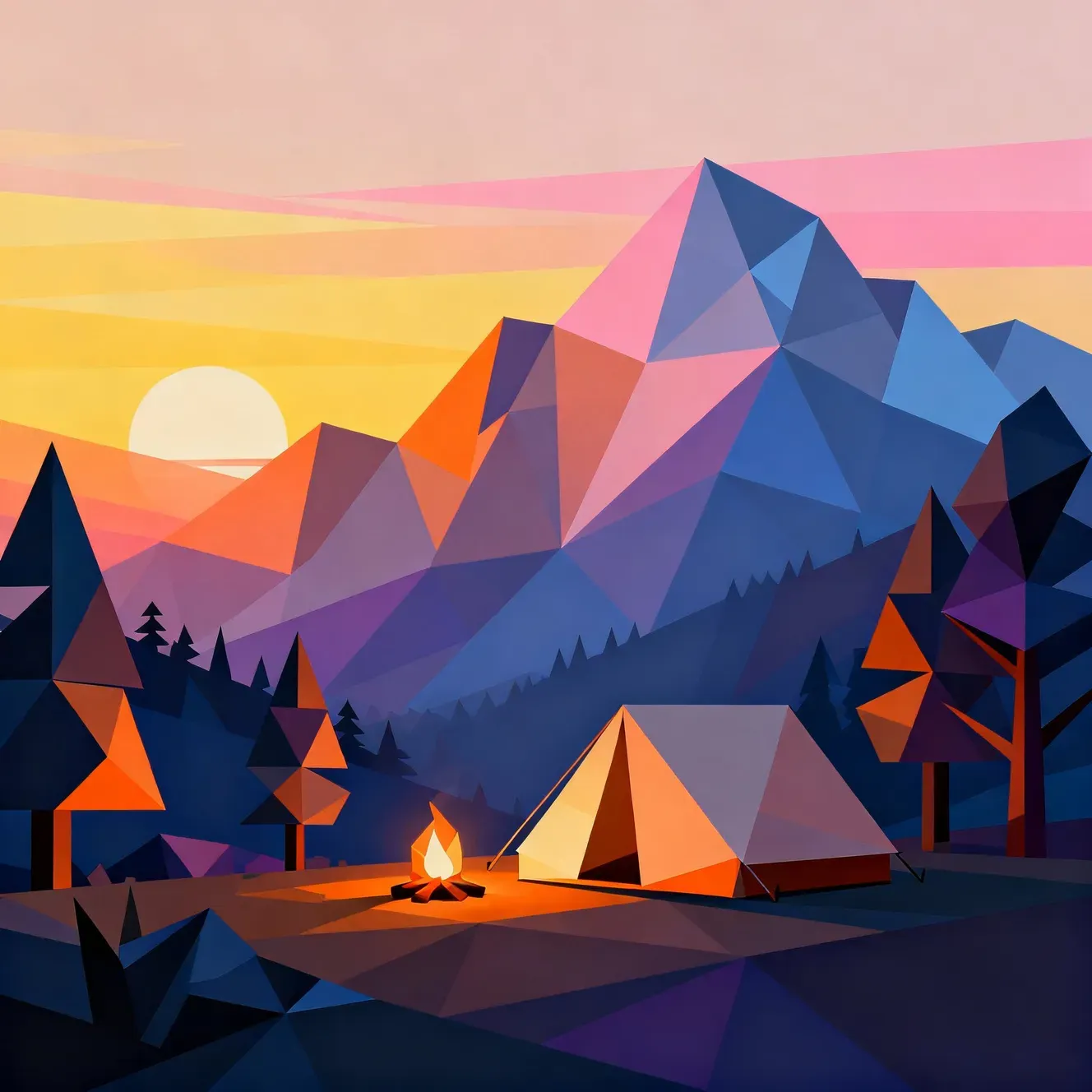 low poly ai generated image
