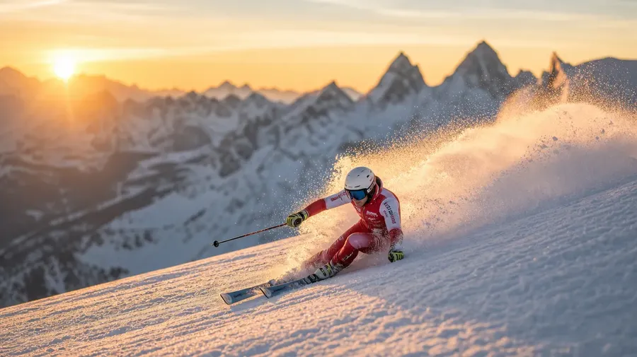 AI stock sports image skiing