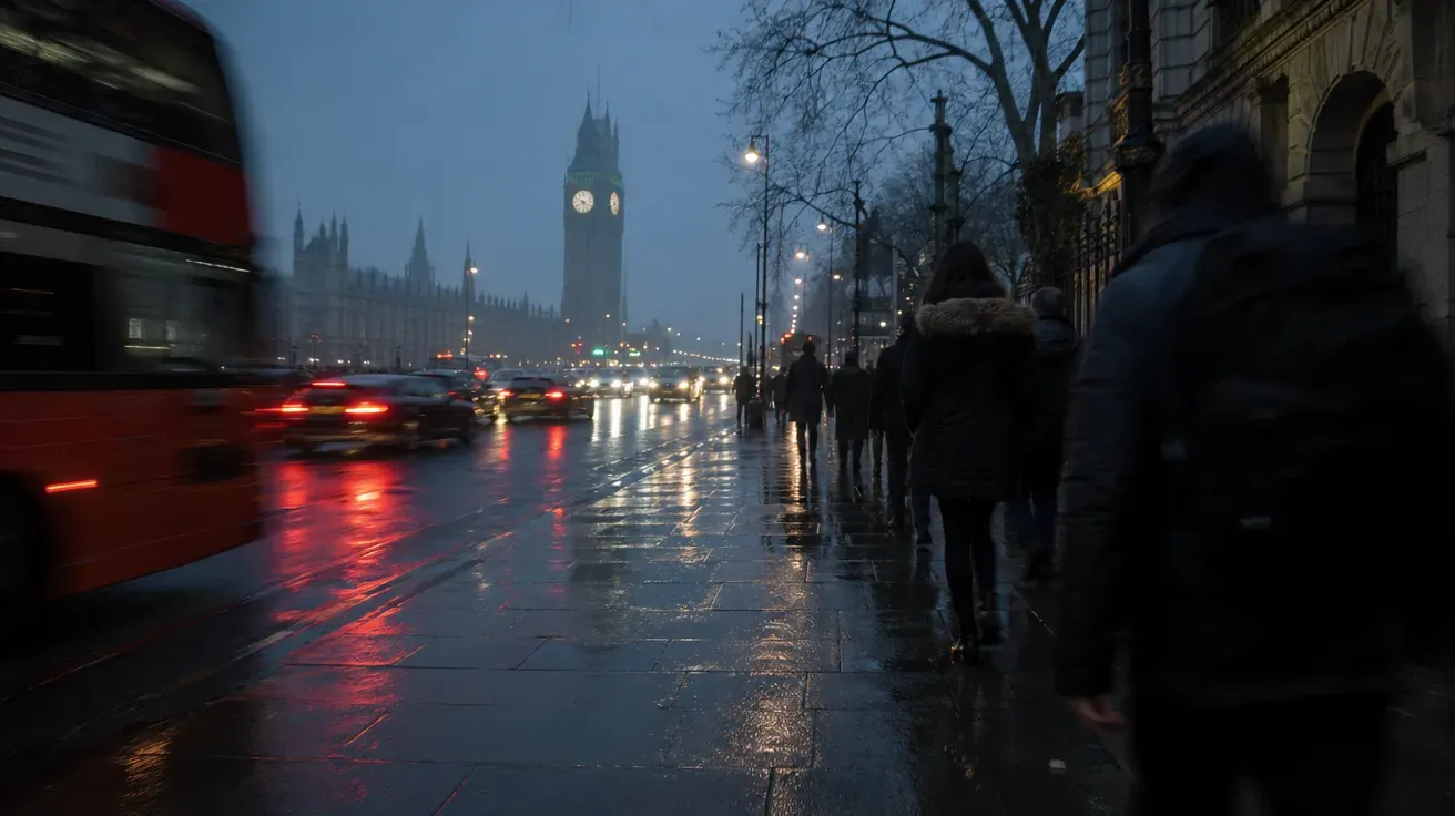 AI stock street photography of a London