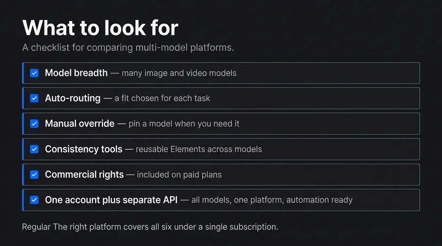 single vs multi model image generators